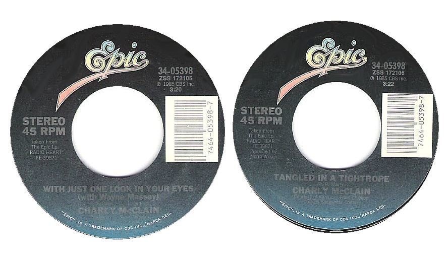 McClain, Charly / With Just One Look In Your Eyes (1985) / Epic 34-05398 (Single, 7&quot; Vinyl)