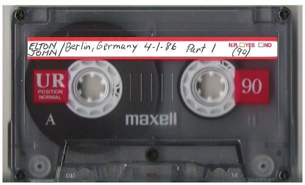 John, Elton / Berlin, Germany - April 1, 1986 | 2 Tapes