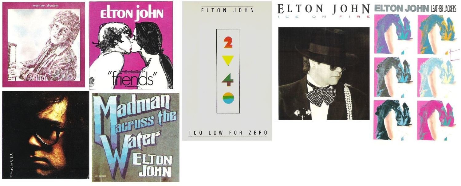 John, Elton / Set of 7 Various Album Covers | Magazine Photos
