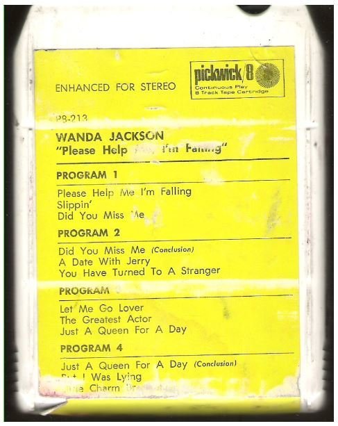 Jackson, Wanda / Please Help Me I'm Falling / Pickwick P8-213 | 8-Track Tape | 1968 Issue