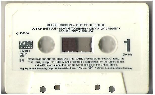 Gibson, Debbie / Out of the Blue / Atlantic 81780-4 | 1987 Issue