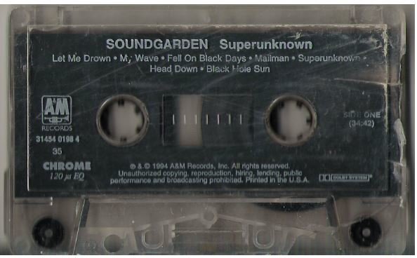 Soundgarden / Superunknown / A+M 31454 0198 4 | 1994 Issue