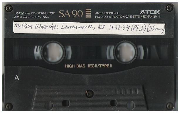 Etheridge, Melissa / Leavenworth, KS - November 12, 1994 | Live + Rare Cassette | Part 2