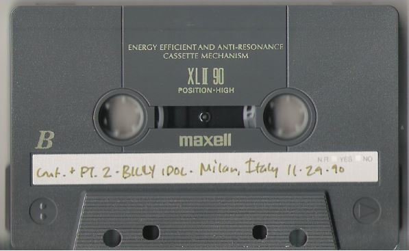 Idol, Billy / Milan, Italy - November 29, 1990 | Live + Rare Cassette | Part 2