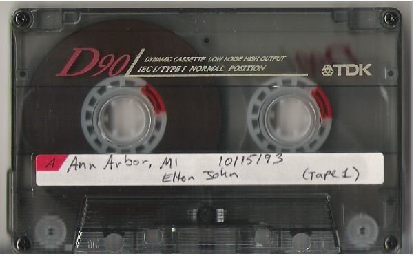 John, Elton / Ann Arbor, MI - October 15, 1993 | 2 Tapes | 5 Bonus Songs