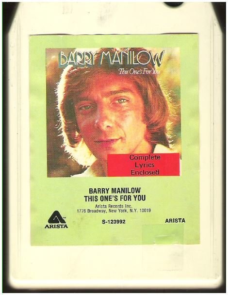Manilow, Barry / This One&#39;s For You / Arista S-123992 | White Shell | 1976