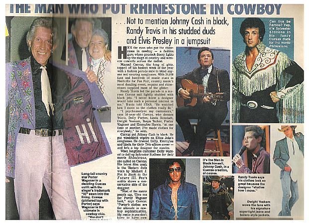 Wagoner, Porter (+ Manuel Cuevas) / The Man Who Put Rhinestone in Cowboy | Magazine Article + 9 Photos | 1990