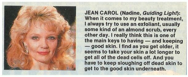 Carol, Jean / Makeup Secrets | Magazine Article + Photo | 1990