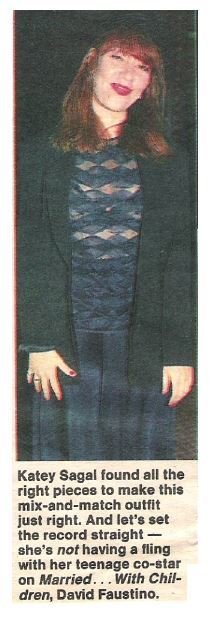 Sagal, Katey / Mix-and-Match Outfit | Magazine Photo with Caption | 1990