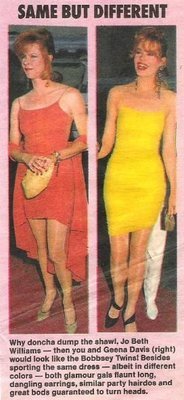 Williams, Jo Beth (+ Geena Davis) / Same But Different | 2 Magazine Photos with Caption | 1990