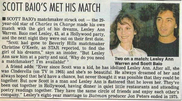 Baio, Scott / Scott Baio's Met His Match | Magazine Article with 1 Photo | 1990 | with Lesley Ann Warren