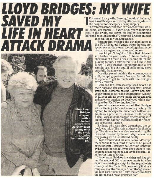 Bridges, Lloyd / My Wife Saved My Life in Heart Attack Drama (1992)