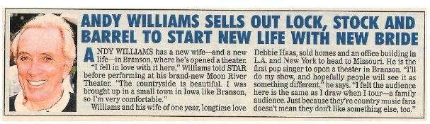 Williams, Andy / Sells Out Lock, Stock and Barrel... (1992)