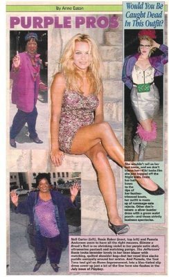 Anderson, Pamela / Purple Pros | 4 Magazine Photos with Captions | 1992
