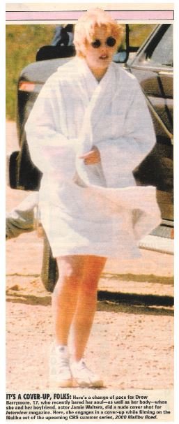 Barrymore, Drew / It&#39;s a Cover-Up, Folks | Magazine Photo with Caption | 1992