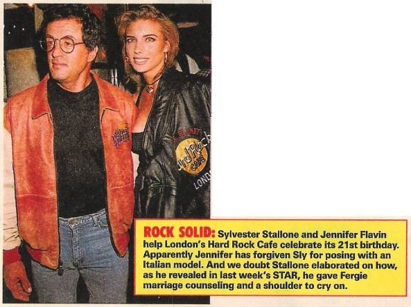 Stallone, Sylvester / Rock Solid | Magazine Photo with Caption | 1992