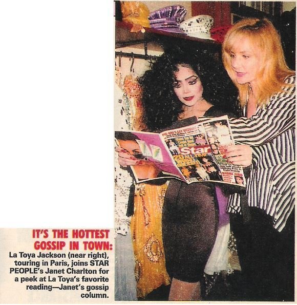 Jackson, LaToya / It's the Hottest Gossip in Town | Magazine Photo with Caption | 1992