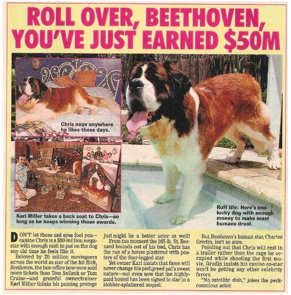 Beethoven (the Dog) / Roll Over, Beethoven, You've Just Earned $50M / 1992