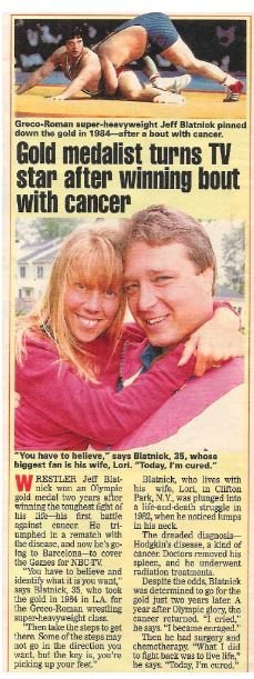 Blatnick, Jeff / Winning Bout with Cancer / 1992