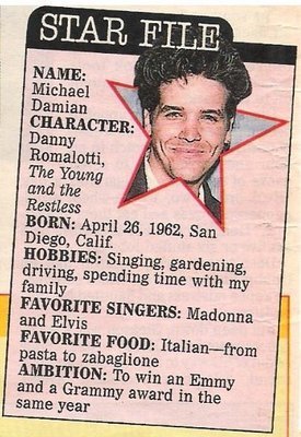 Damian, Michael / Star File | Magazine Article with Photo | 1992