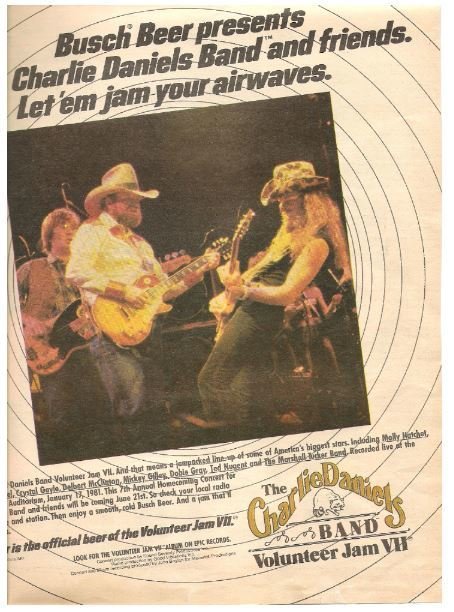 Daniels, Charlie (Band) / Volunteer Jam VII Concert | Magazine Ad (Full Page) | 1981