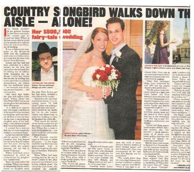 Rimes, LeAnn / Country Songbird Walks Down the Aisle - Alone! | Magazine Article with 4 Photos | 2002