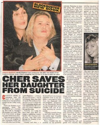 Cher / Cher Saves Her Daughter from Suicide | Magazine Article with 2 Photos | 2002