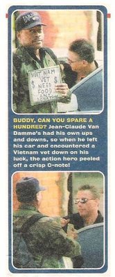 Van Damme, Jean-Claude / Buddy, Can You Spare a Hundred? | 2 Magazine Photos with Caption | 2002