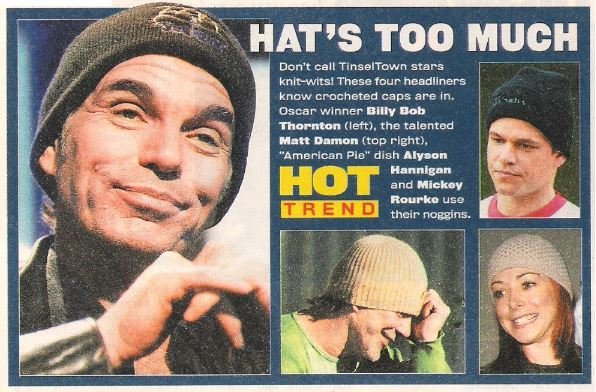 Thornton, Billy Bob / Hat's Too Much | 4 Magazine Photos with Caption | 2002