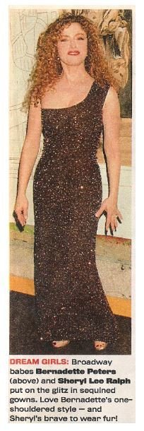Peters, Bernadette / One-Shoulder Sequined Gown | Magazine Photo with Caption | 2002