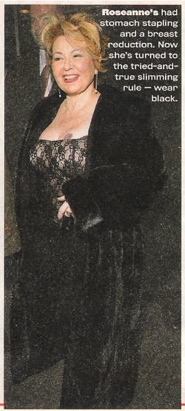 Barr, Roseanne / Tried and True Slimming Rule - Wear Black | Magazine Photo with Caption | 2002