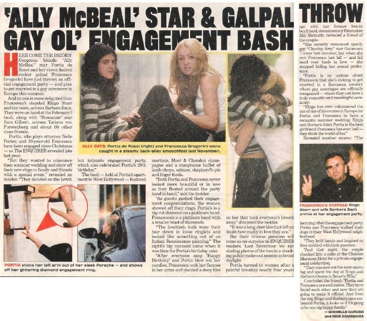 De Rossi, Portia--Ringo Starr / Ally McBeal Star + Galpal Throw Bash / 2002