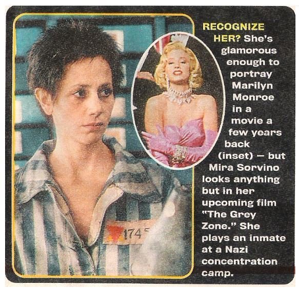 Sorvino, Mira / Recognize Her? | 2 Magazine Photos with Caption | 2002