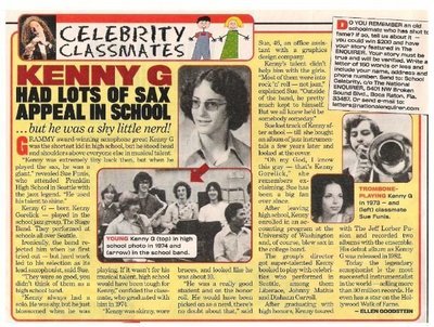 Kenny G / Celebrity Classmates | Magazine Article with 5 Photos | 2002