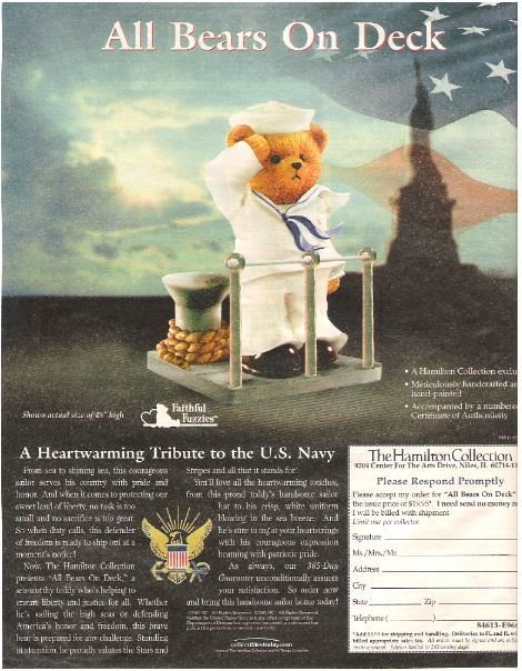 Hamilton Collection, The / All Bears On Deck | Magazine Ad (Full Page) | 2002