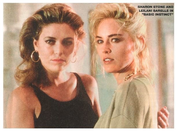 Stone, Sharon / Sharon Stone and Leilani Sarelle in &quot;Basic Instinct&quot; | Magazine Photo with Caption | 2002