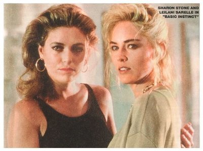 Stone, Sharon / Sharon Stone and Leilani Sarelle in &quot;Basic Instinct&quot; | Magazine Photo with Caption | 2002