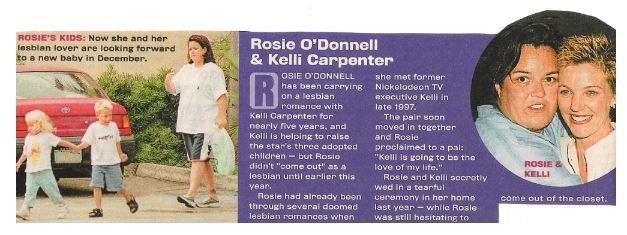 O'Donnell, Rosie / New Baby in December | Magazine Article with 2 Photos | 2002