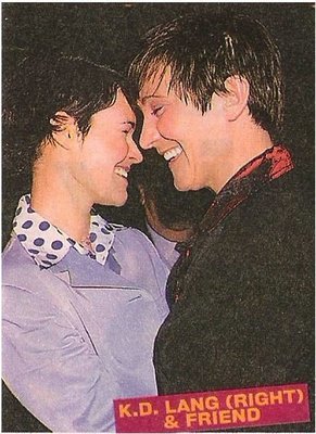 Lang, K.D. / K.D. Lang + Friend | Magazine Photo with Caption | 2002