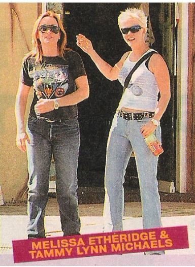 Etheridge, Melissa / Melissa Etheridge + Tammy Lynn Michaels | Magazine Photo with Caption | 2002