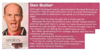 Butler, Dan / Bulldog Briscoe On "Frasier" / 2002