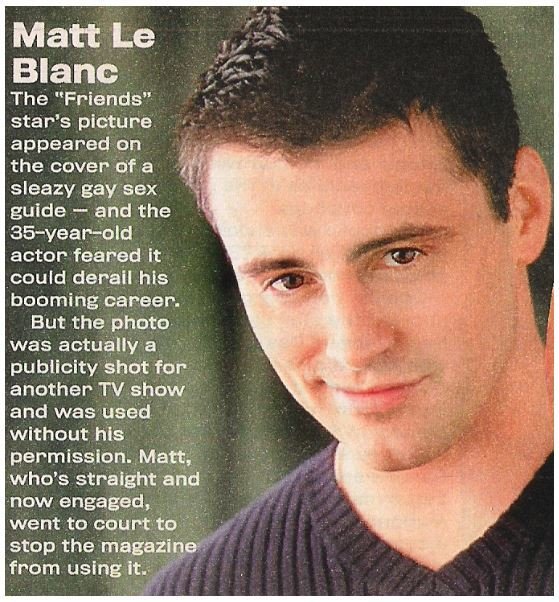 LeBlanc, Matt / Used Without His Permission | Magazine Article with Photo | 2002