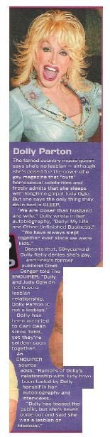 Parton, Dolly / We Are Closer Than Husband and Wife | Magazine Article with Photo | 2002