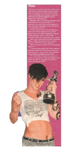 Pink / 23-Year-Old Dynamo | Magazine Article with Photo | 2002