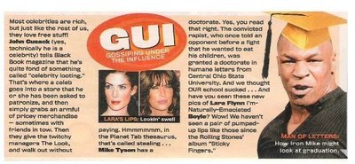 Tyson, Mike / Man of Letters | Magazine Article with Photo| 2002