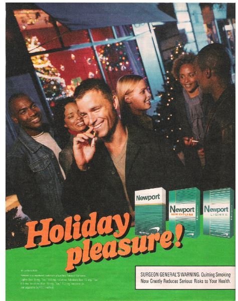 Newport (Cigarettes) / Holiday Pleasure! | Magazine Ad (Full Page) | 2002