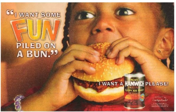 Hunt's (Manwich) / I Want Some Fun Piled On a Bun | Magazine Ad| 2002