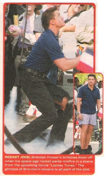 Fraser, Brendan / Rocket Jock | 2 Magazine Photos with Caption | 2002