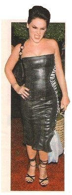 Pink / Lace-Up Leather, Black Stilettos (2002)