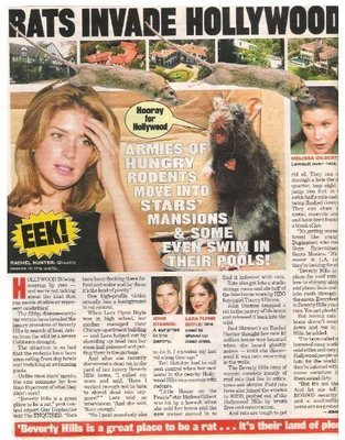 Hunter, Rachel / Rats Invade Hollywood! | Magazine Article with 9 Photos | 2002